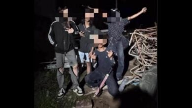 Blade and shame! Burmese teen busted after flaunting weapons