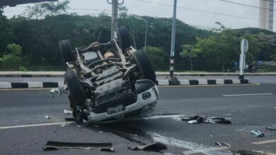 Mechanic’s test drive ends in crash after sedan cuts off car