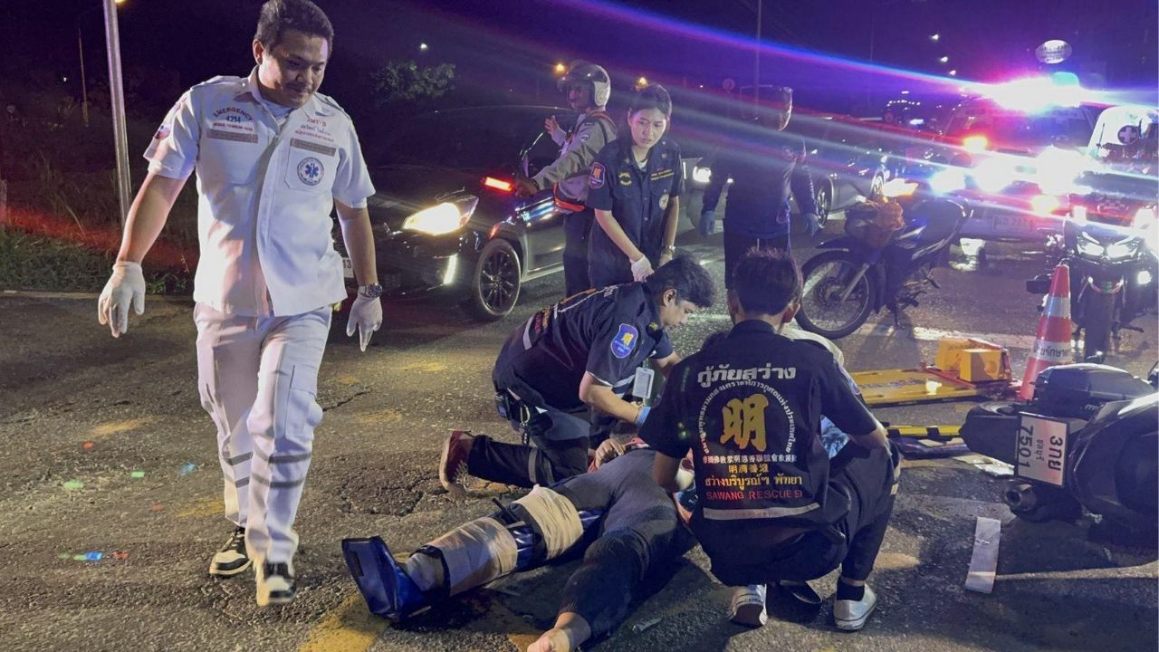 Track horror! Pattaya biker crash leaves pensioner fighting for leg