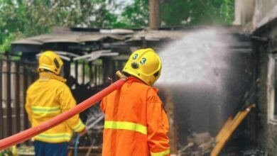 Blaze of rage! Fire guts bedroom after bitter family feud in Pattaya