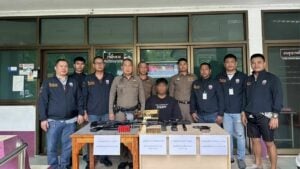 Police seize firearms after arrest in Chon Buri condominium