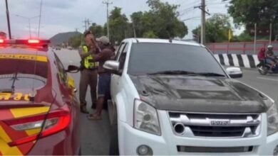 Police halt truck with 19 illegal migrants and drugs in Kanchanaburi