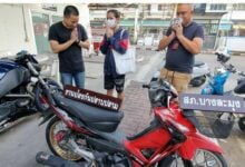 Drugged-up Pattaya thief steals mum’s motorbike from next door