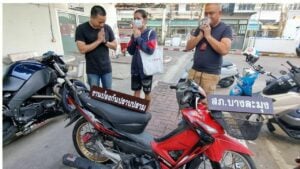 Drugged-up Pattaya thief steals mum’s motorbike from next door