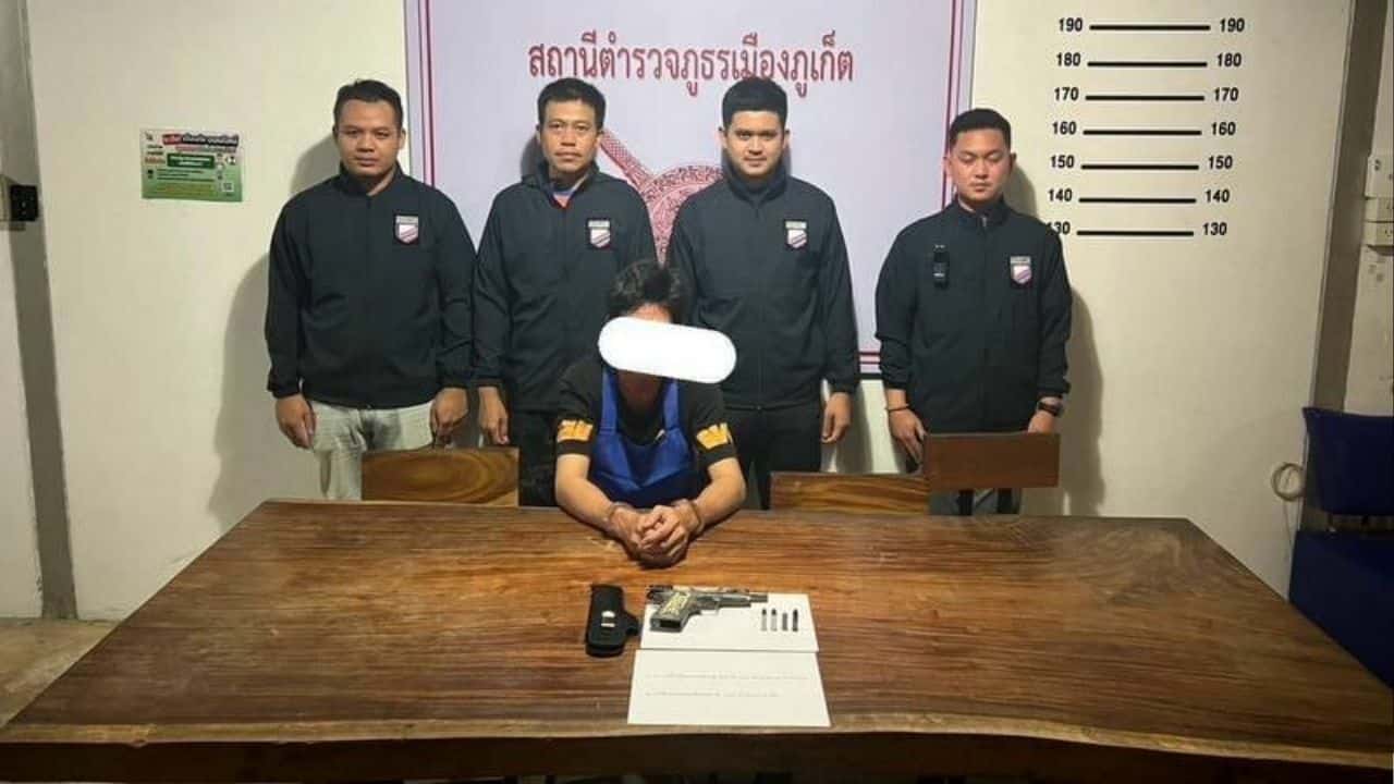 Man arrested in Phuket with illegal firearm and ammunition