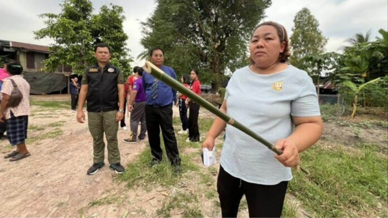 Thai father arrested for assaulting daughter with bamboo stick