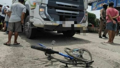 Tragic accident claims life of 12 year old cyclist in Ayutthaya