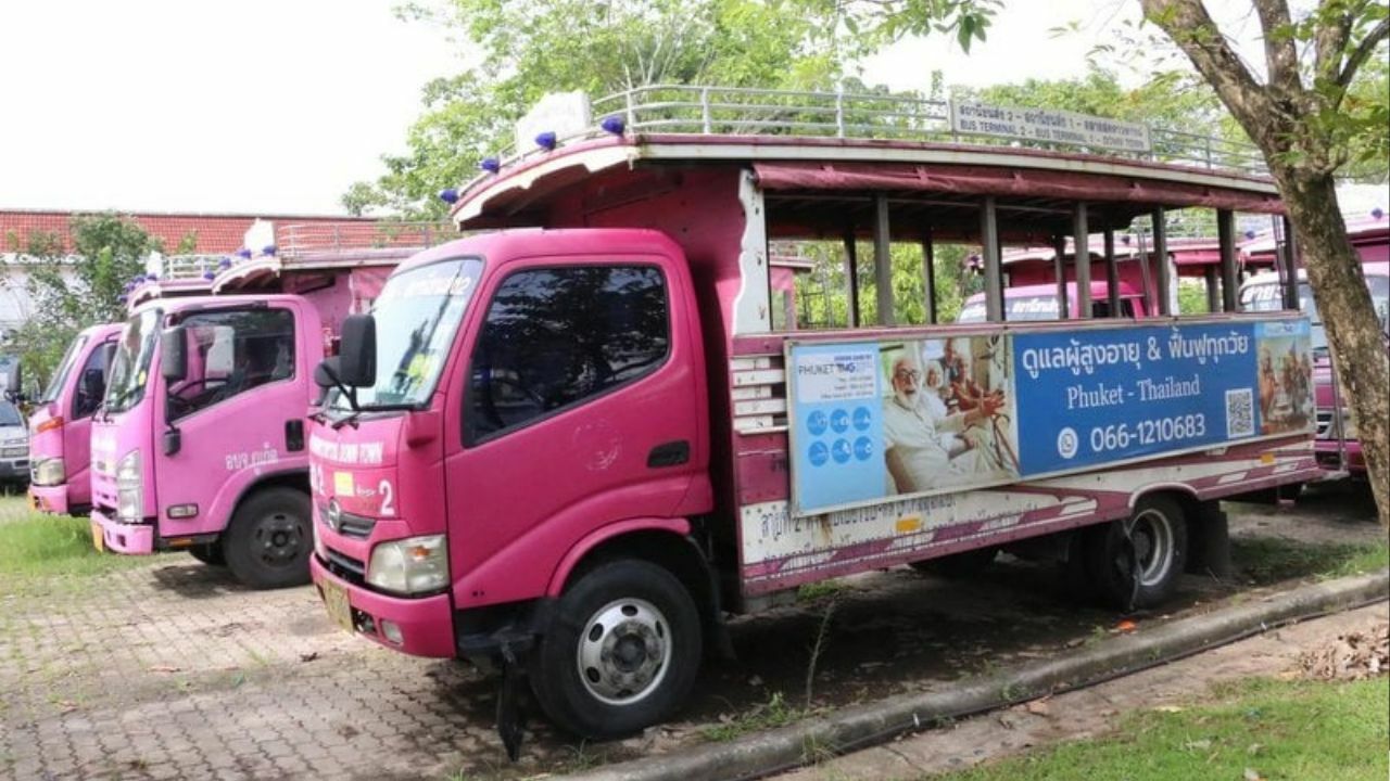 Phuket replaces iconic pink buses with new electric fleet