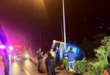 Bangkok-Samui bus accident leaves nine injured, two critically