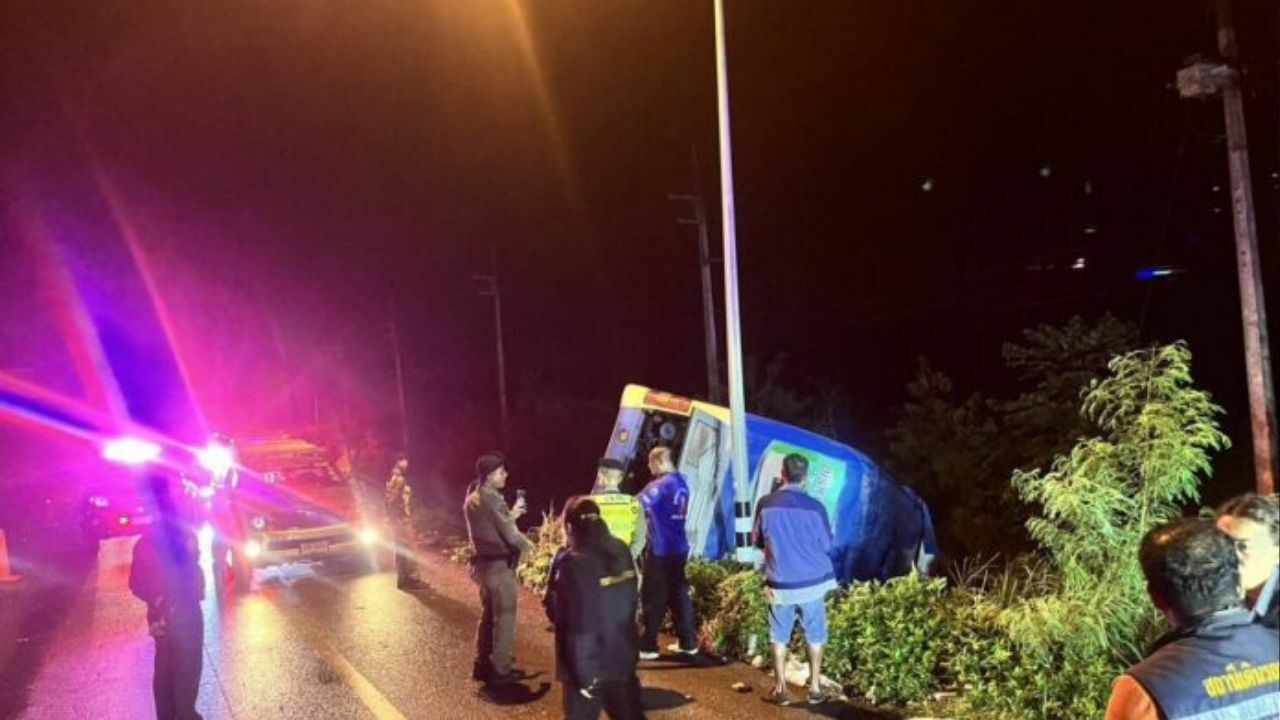Bangkok-Samui bus accident leaves nine injured, two critically