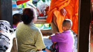 Grandmother flees to temple to escape loan sharks in Chon Buri