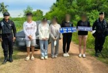 5 caught crossing Thai-Cambodian border, paid 4,000 baht each