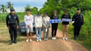 5 caught crossing Thai-Cambodian border, paid 4,000 baht each