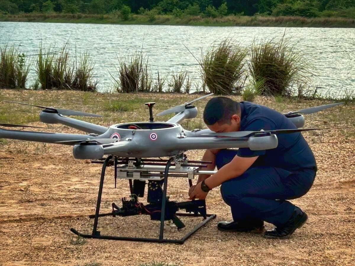 Thai Air Force tests gun-mounted drone amid border tensions