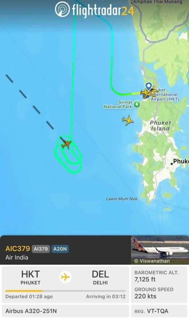 Bomb threat forces emergency landing of Air India flight in Phuket | News by Thaiger