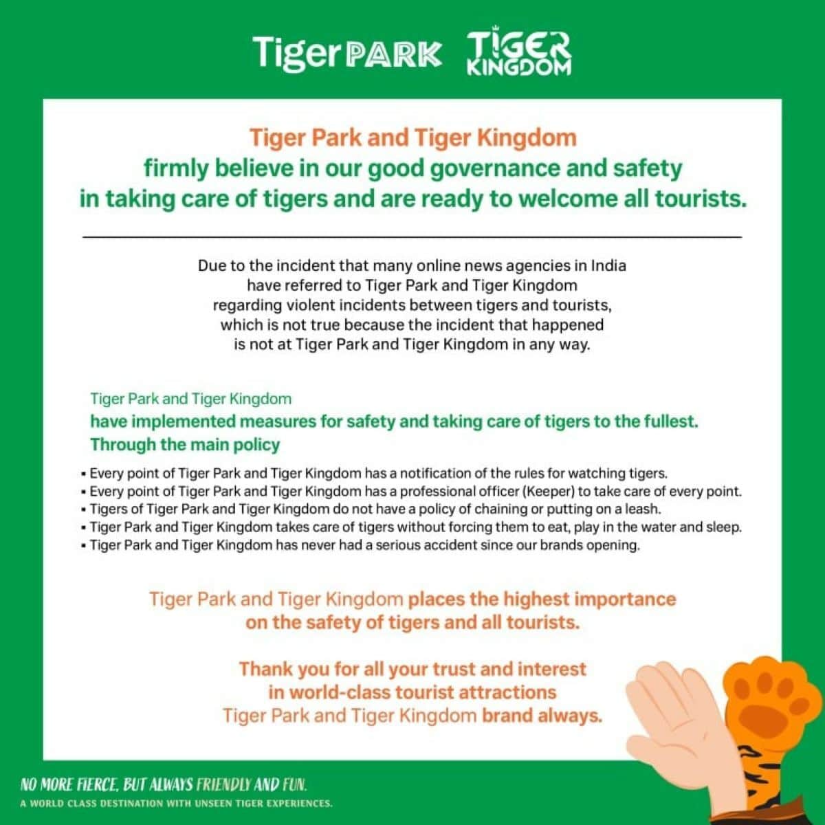 Phuket tiger park denies attack claims, blames false reports | News by Thaiger