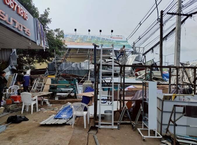 Homes wrecked, power poles downed in Thalang storm chaos | News by Thaiger