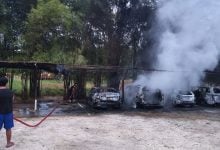 Blaze destroys eight vehicles at Ban Rai hotel car park | Thaiger