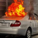 Toyota Camry fire on Sirat Expressway swiftly extinguished in Bangkok | Thaiger