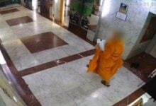 Monk accused of theft caught on CCTV