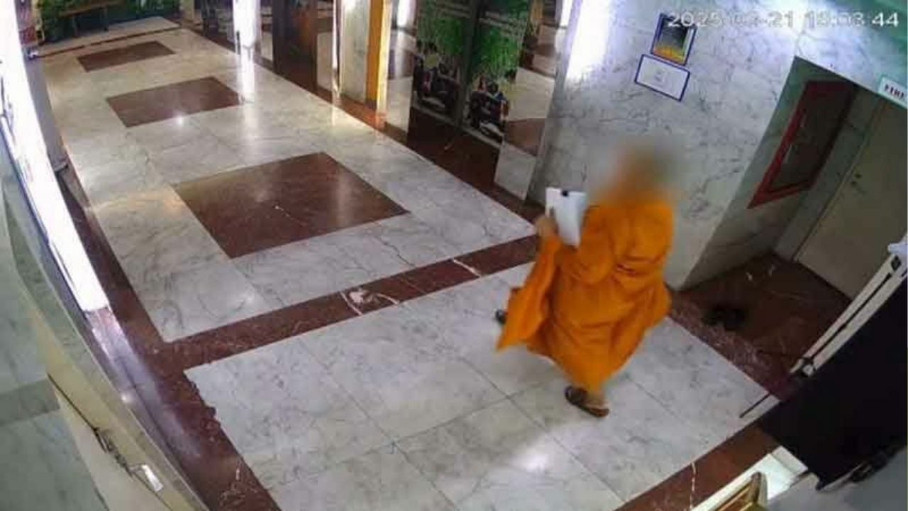 Monk accused of theft caught on CCTV