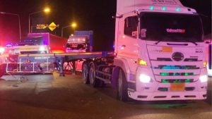Fatal accident on Sukhumvit Road as truck collides with motorcycle | Thaiger