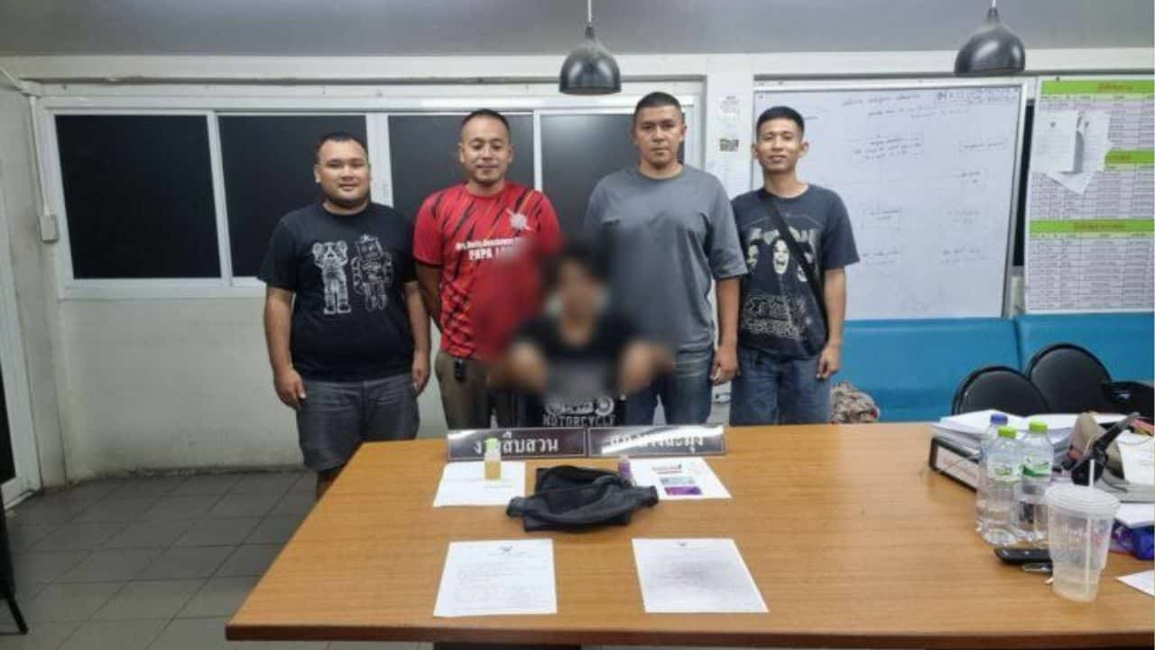 Chon Buri police arrest suspect with drugs and outstanding warrants