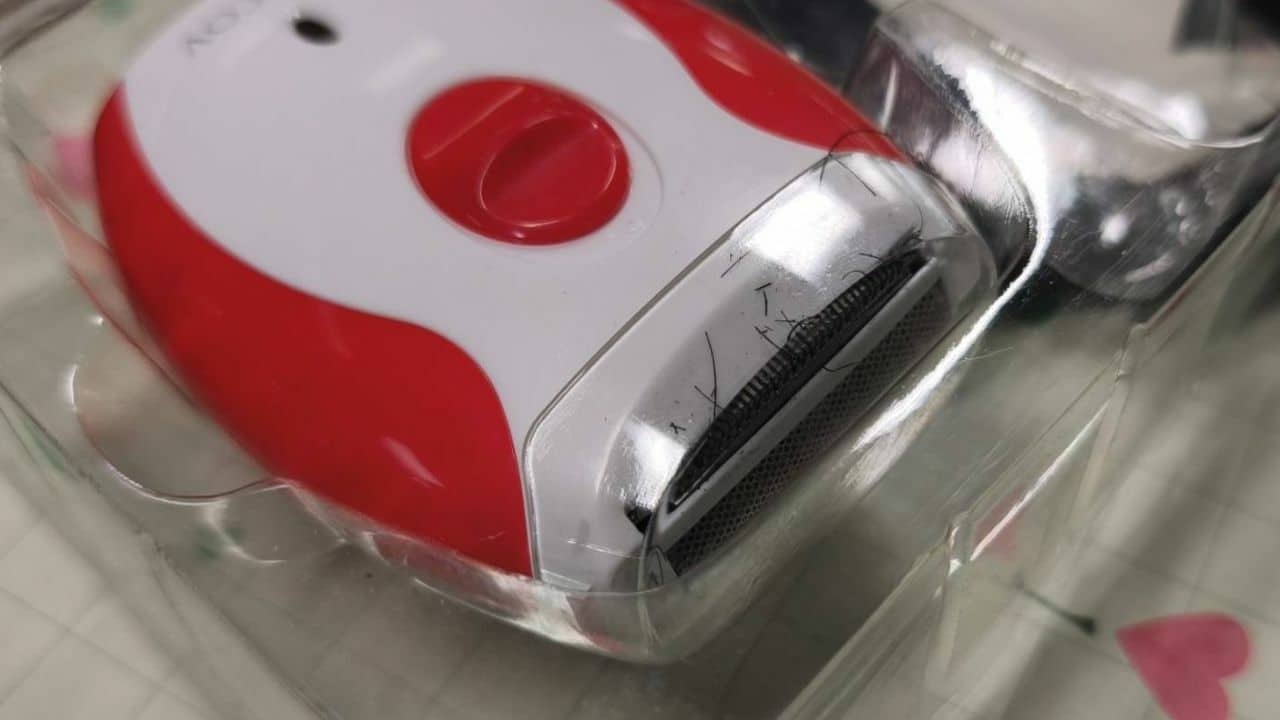 Hair found in brand-new shaver