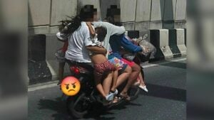 Family of 7 on motorcycle sparks safety outrage in Phuket