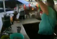Phuket woman escapes car crash at roadside stall with minor injury
