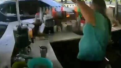 Phuket woman escapes car crash at roadside stall with minor injury
