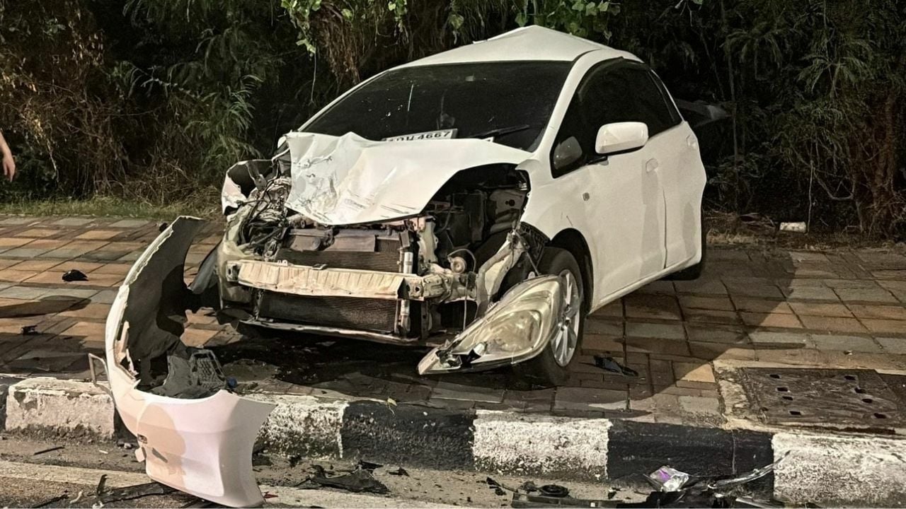 Pile-up caused by foreign driver damages 8 cars