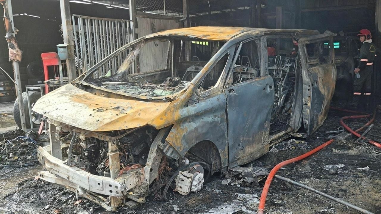 Wrong fuel leads to fire at Chon Buri garage