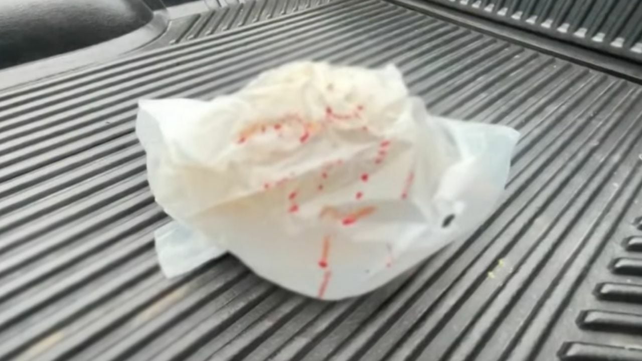 Durian on pickup truck hits face of drunk motorcyclist