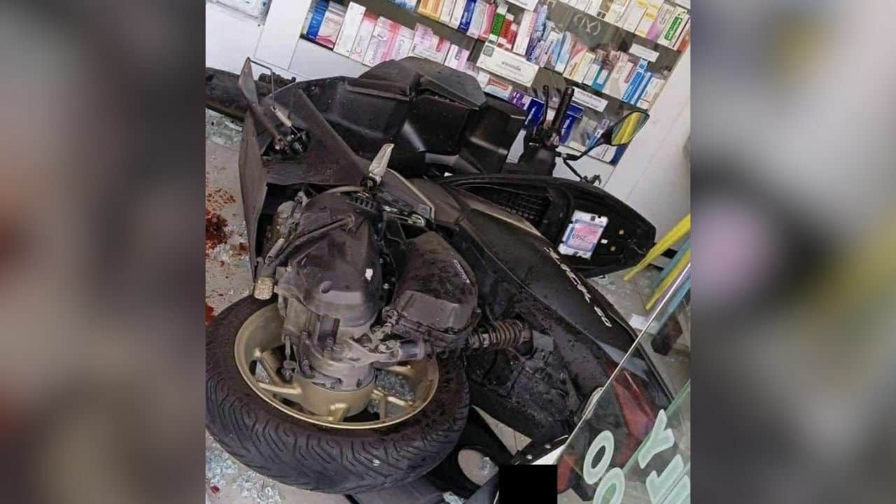 Wheelie to impress woman end in accident