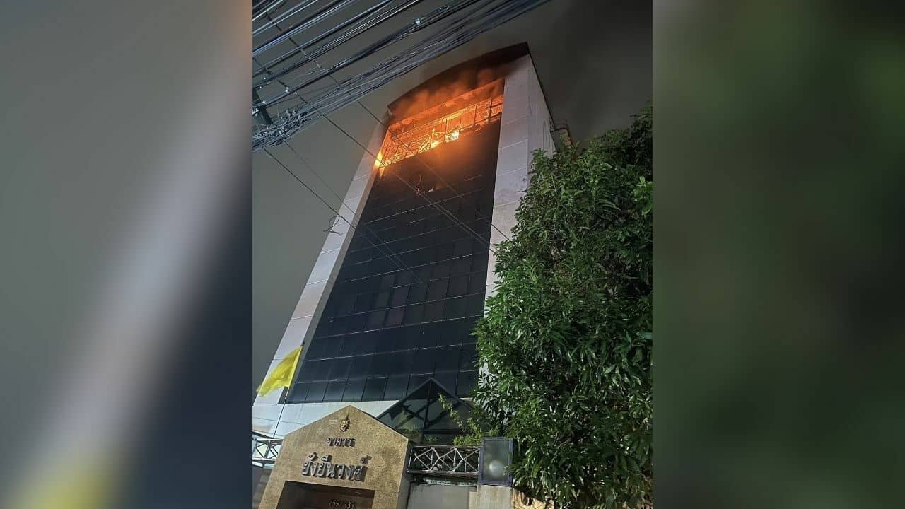 Fire Sukhumvit building Bangkok