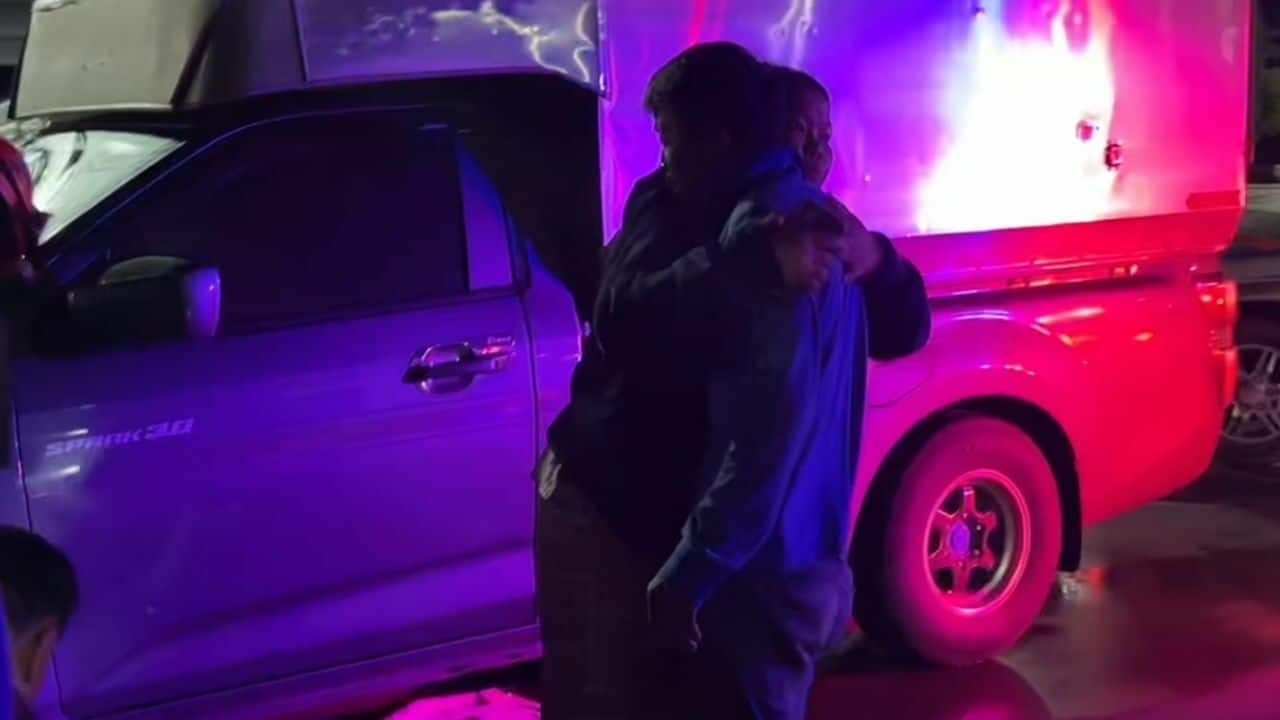 Thai teen body dragged into petrol station by pickup