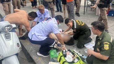 Thai man shot while riding motorcycle on Samut Prakan road | Thaiger
