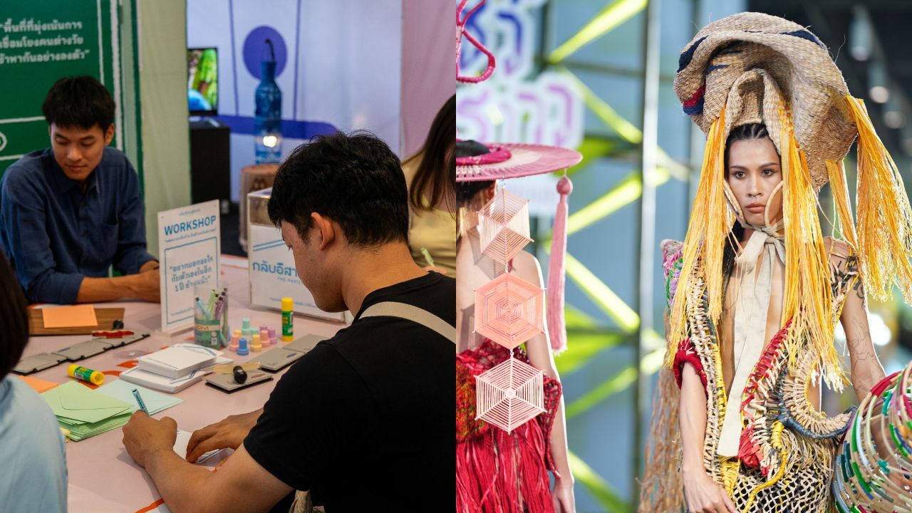 "Back to Isaan" Art Pavilion (Left) and "ISAAN SOUL PROUD" fashion show (right)