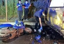 Speeding rider dies in horror crash with parked van in Nonthaburi