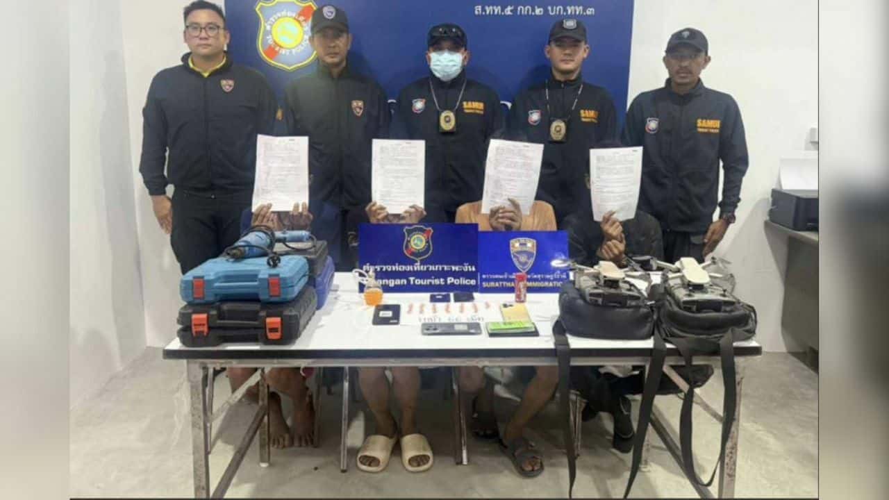 Koh Pha Ngan drone thieves nabbed for targeting tourist homes | Thaiger