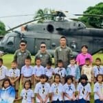 RTAF helicopter makes emergency landing on school field | Thaiger