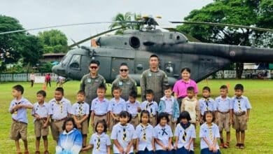 RTAF helicopter makes emergency landing on school field