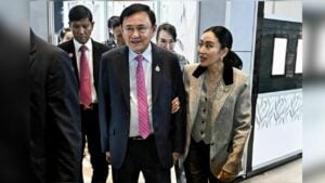 Thaksin to hear lese majeste ruling on exile anniversary