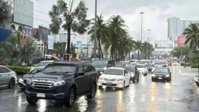 Heavy rainfall and strong winds sweep Thailand amidst storm