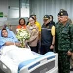 Paetongtarn visits rangers hurt in Ubon border blast | Thaiger