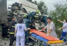Truck collision in Chachoengsao claims life, injures another