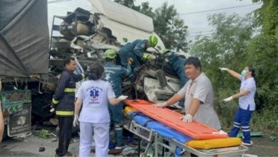 Truck collision in Chachoengsao claims life, injures another