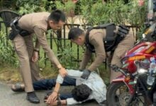 Pattaya locals capture man pretending to be drunk after theft