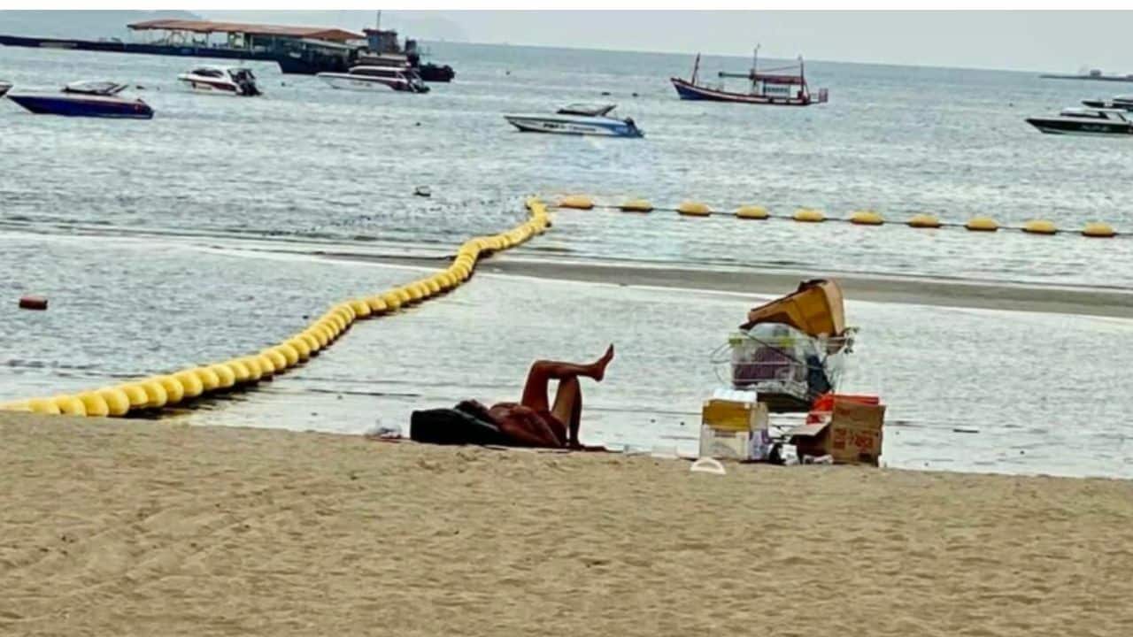 Seaside squat: Iranian beach bum begs for baht in Pattaya